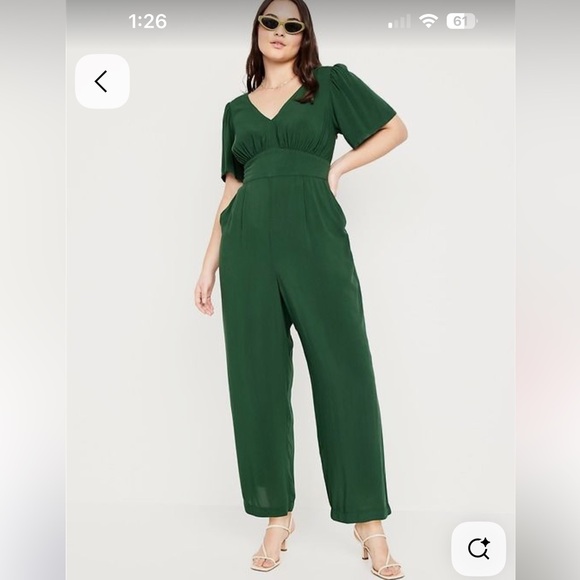 Old Navy Pants - Old Navy Waist-Defined Puff-Sleeve Jumpsuit